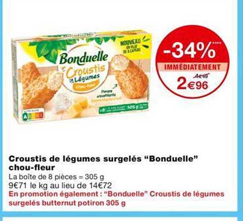 croustis de légumes surgelés "bonduelle" chou-fleur