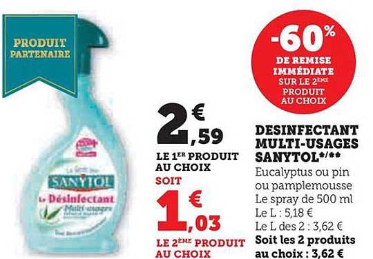désinfectant multi-usages sanytol