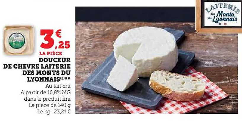 douceur de chèvre laiterie des monts du lyonnais
