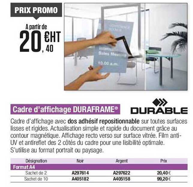 durable cadre d'affichage duraframe