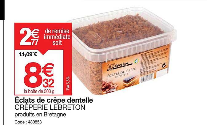 éclats de crêpe dentelle crêperie lebreton
