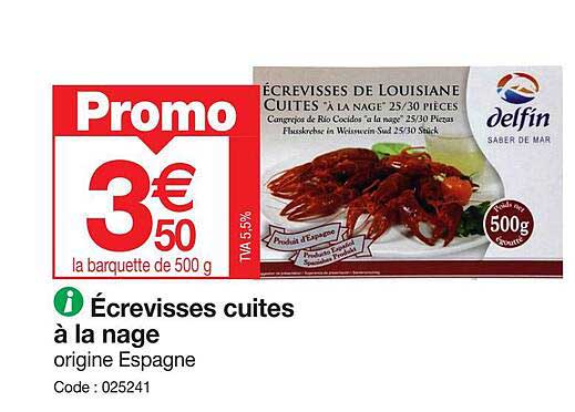 écrevisses cuites à la nage