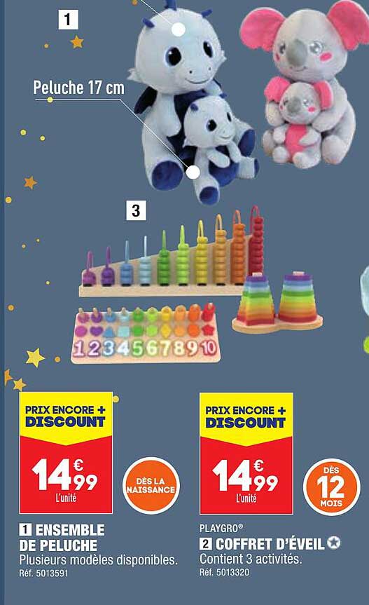 ensemble de peluche, coffret d'éveil playgro
