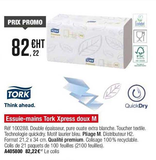 essuie-mains tork xpress doux m
