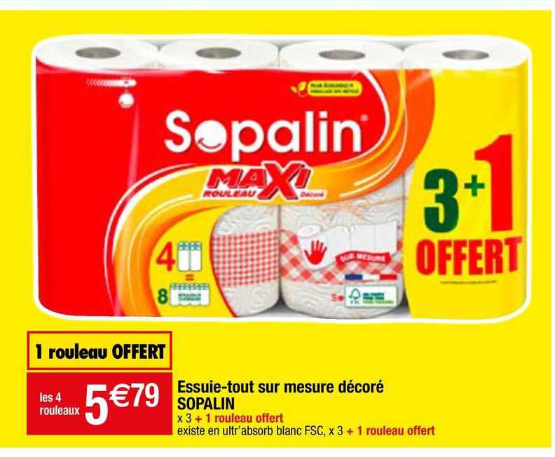 essuie-tout sur mesure décoré sopalin