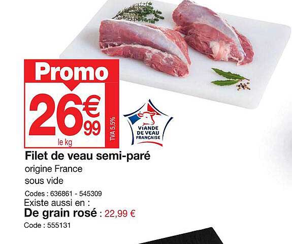 filet de veau semi-paré