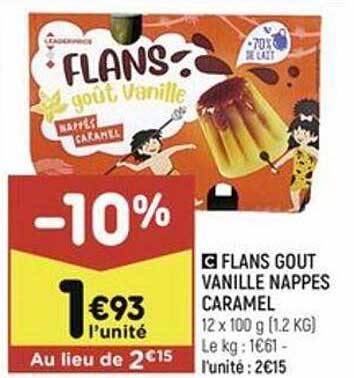 Flans Goût Vanille Nappes Caramel