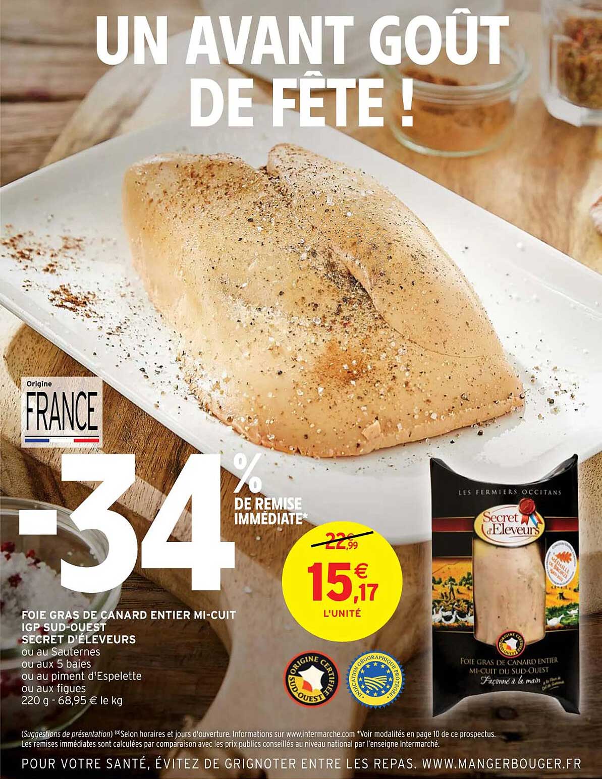 foie gras de canard entier mi-cuit igp sud-ouest secret d'éleveurs