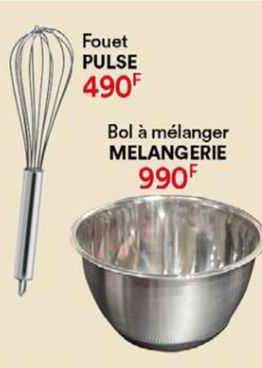 fouet pulse, bol à mélanger mélengerie