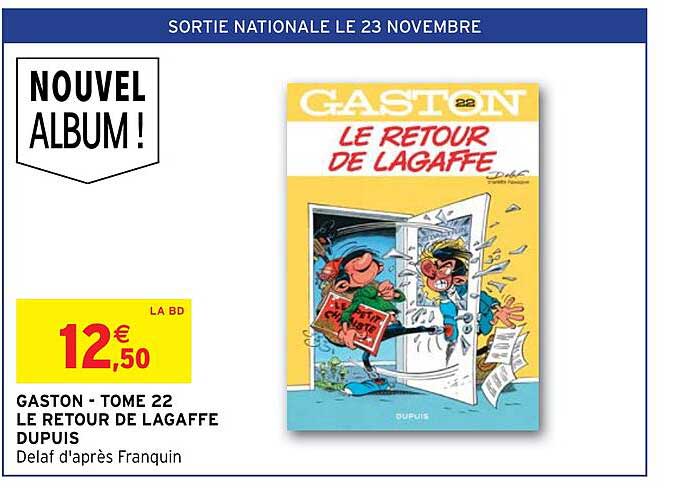 gaston - tome 22 le retour de lagaffe dupuis