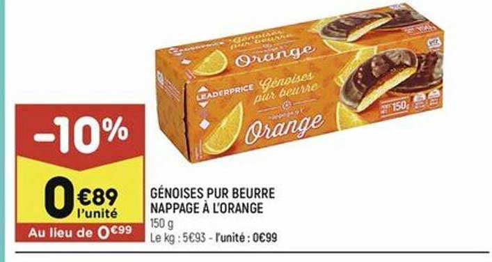 génoises pur beurre nappage à l'orange
