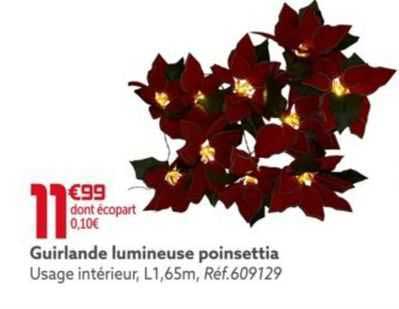 guirlande lumineuse poinsettia