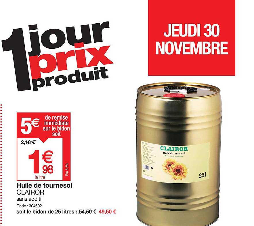 Huile De Tournesol Clairor