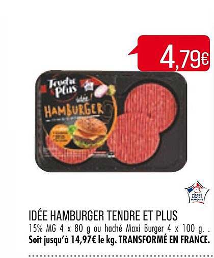 idée hamburger tendre et plus