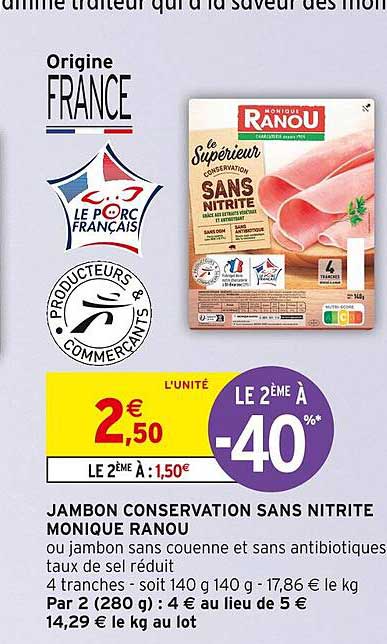 jambon conservation sans nitrite monique ranou