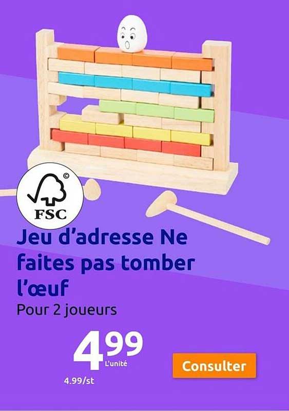jeu d'adresse ne faites pas tomber l'œuf