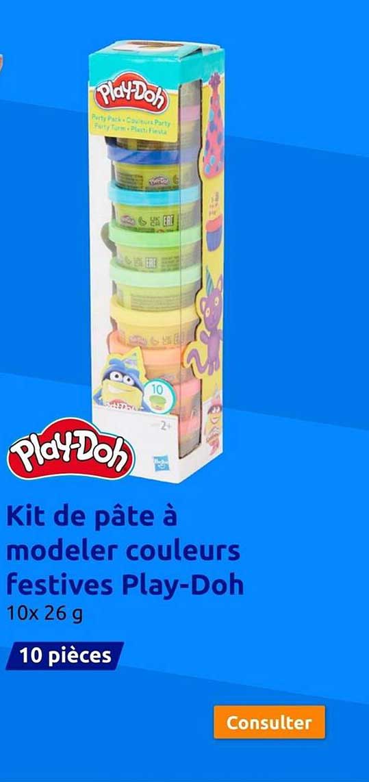 kit de pâte à modeler couleurs festives play-Doh