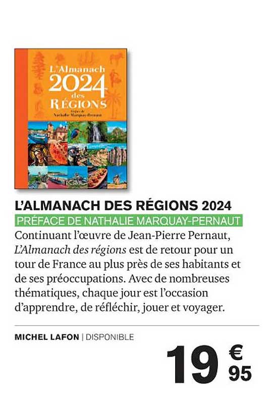 l'almanach des régions 2024  - préface de nathalie marquay-pernaut