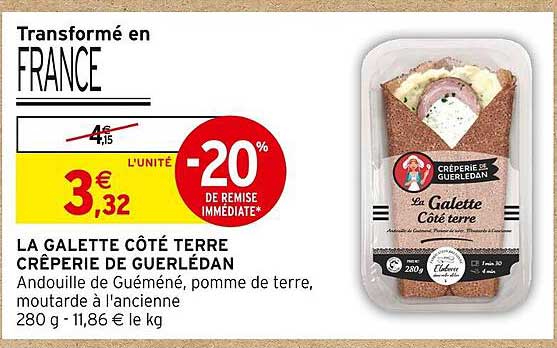 la galette côté terre crêperie de guerlédan