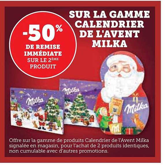 la gamme calendrier de l'avent milka