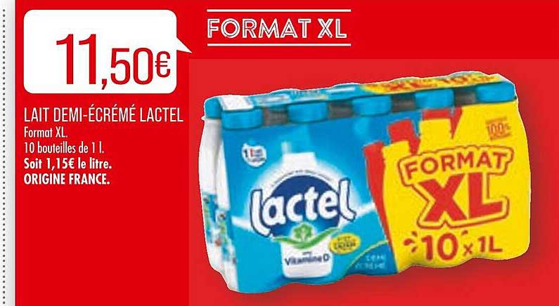 lait demi-écrémé lactel