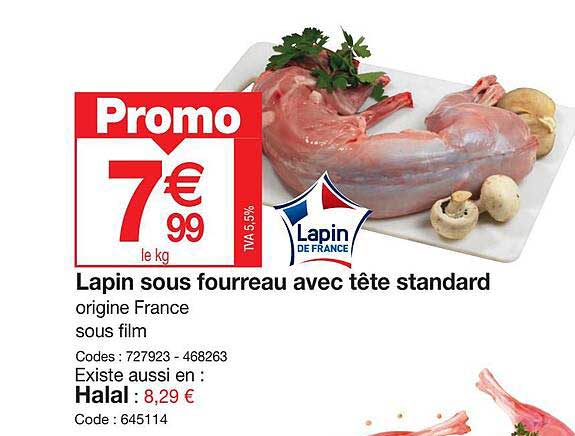 lapin sous fourreau avec tête standard