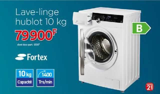 lave-linge hublot 10 kg fortex