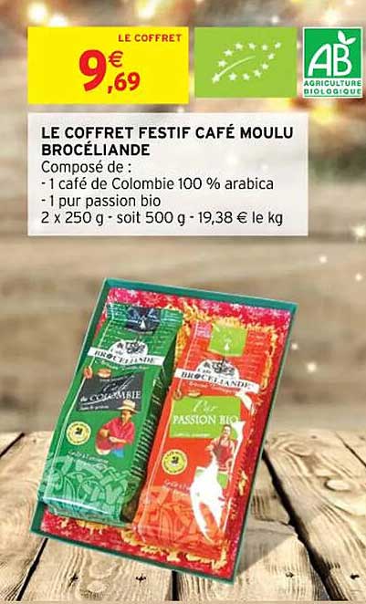 le coffret festif café moulu brocéliande