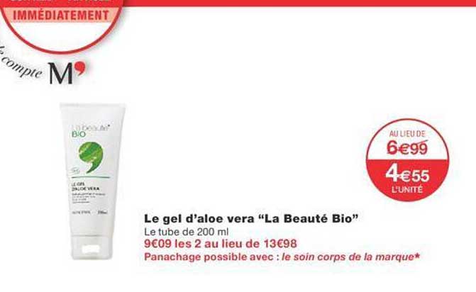le gel d'aloe vera "la beauté bio"