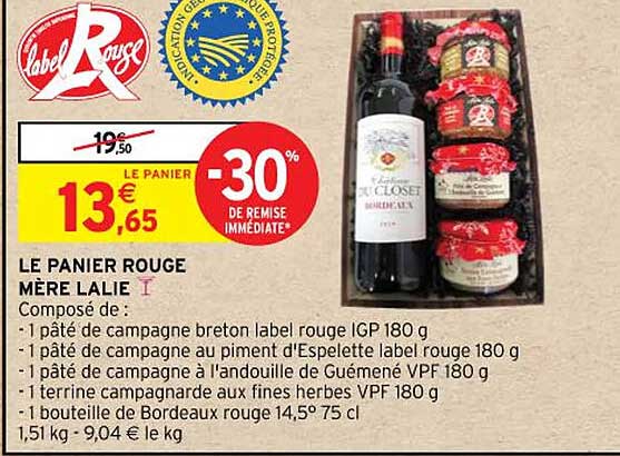 le panier rouge mère lalie
