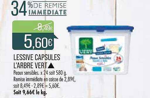 lessive capsules l'arbre vert