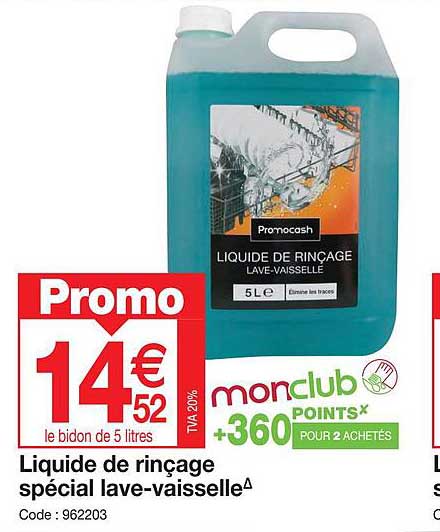 liquide de rinçage spécial lave-vaisselle