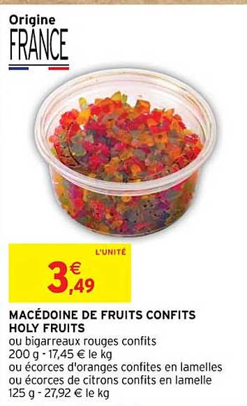 macédoine de fruits confits holy fruits