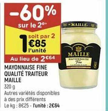 Mayonnaise Fine Qualité Traiteur Maille