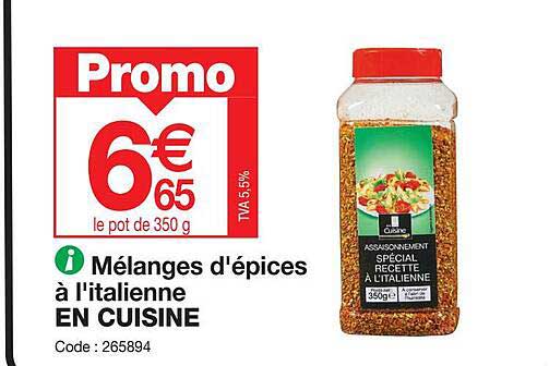 mélanges d'épices à l'italienne en cuisine