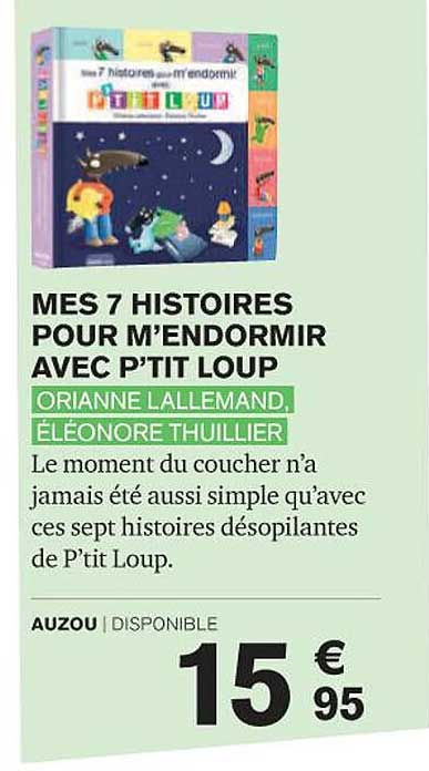 mes 7 histoires pour m'endormir avec p'tit loup - orianne lallemand, éléonore thuillier