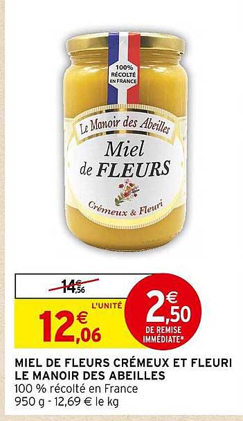 miel de fleurs crémeux et fleuri le manoir des abeilles