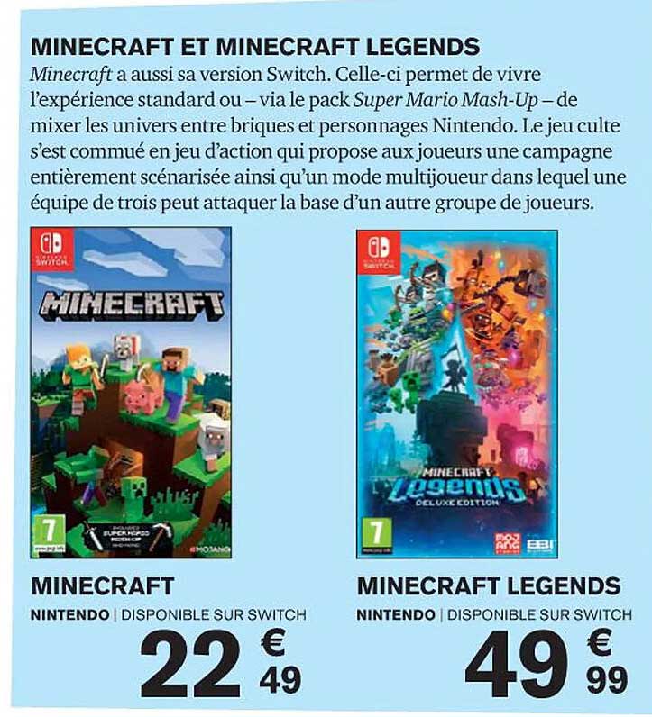 minecraft et minecraft legends
