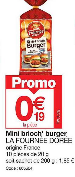 mini brioch'burger la fournée dorée