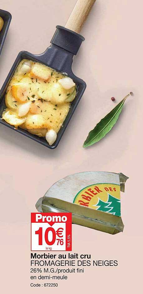 morbier au lait cru fromagerie des neiges