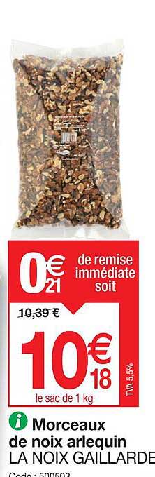 morceaux de noix arlequin la noix gaillarde