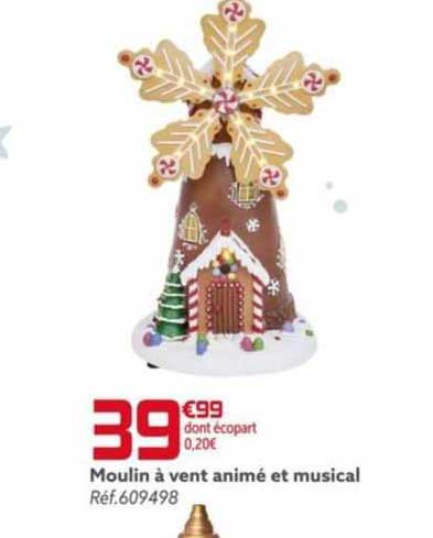 moulin à vent animé et musical