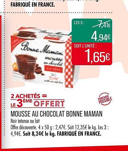 mousse au chocolat bonne maman