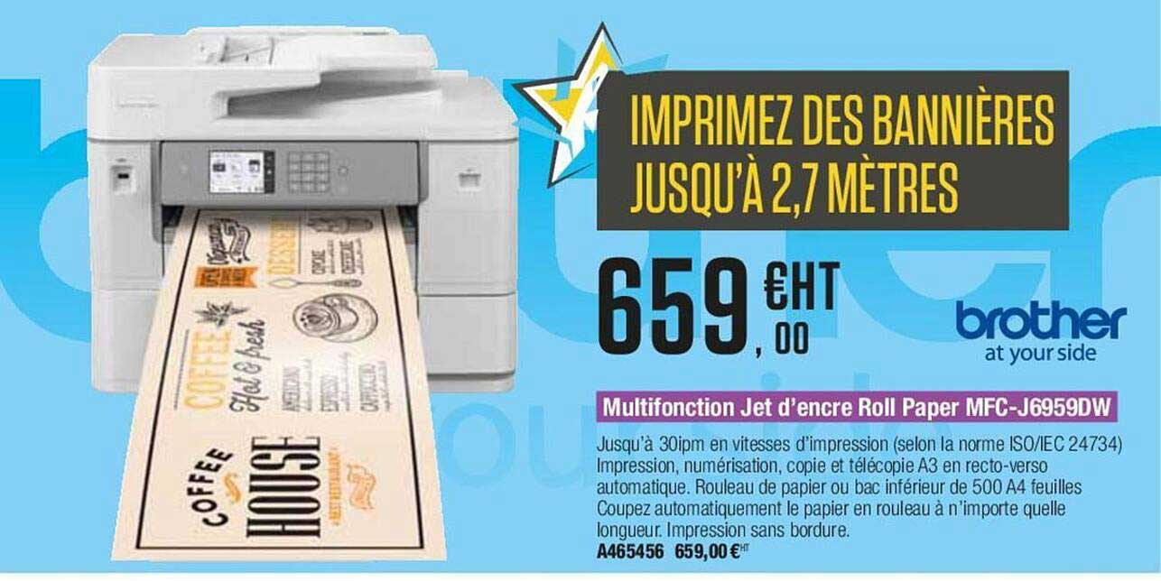 multifonction jet d'encre roll pape mfc-j6959w brother