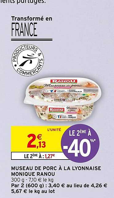 Museau De Porc à La Lyonnaise Monique Ranou