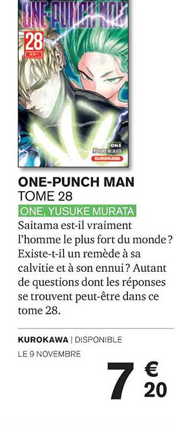 one-punch man tome 28 - one, yusuke murata