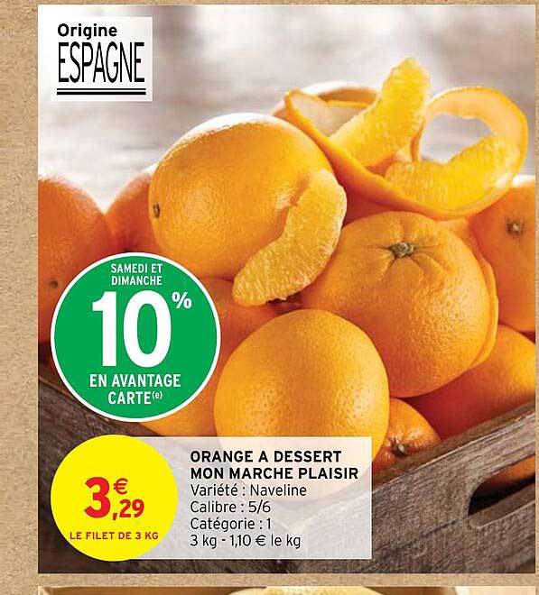 orange à dessert mon marché plaisir
