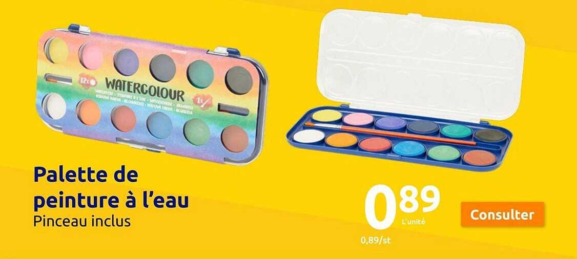 palette de peinture à l'eau