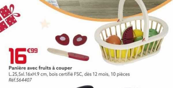 panière avec fruits à couper