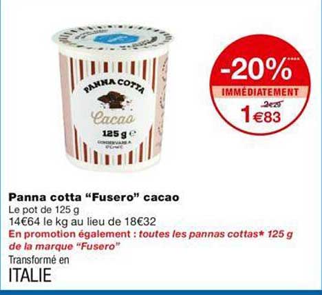 panna cotta "fusero" cacao